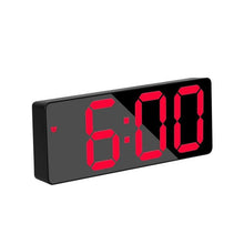 Load image into Gallery viewer, Acrylic/Mirror Alarm Clock LED Digital Clock Voice Control Snooze Time Temperature Display Night Mode Digital Alarm Clock, LED Bedside Clock with 6-Level Brightness Dual Alarm Adjustable Volume with 3 Alarm Sound Alarm Clock for Bedroom Office
