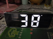 Load image into Gallery viewer, Acrylic/Mirror Alarm Clock LED Digital Clock Voice Control Snooze Time Temperature Display Night Mode Digital Alarm Clock, LED Bedside Clock with 6-Level Brightness Dual Alarm Adjustable Volume with 3 Alarm Sound Alarm Clock for Bedroom Office
