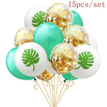 Load image into Gallery viewer, Artificial Tropical Palm Leaves For Hawaiian Luau Beach Birthday Jungle Party Wedding Home Table Decoration Accessories  Tropical Leaves with Stems Jungle Leaves Decorations for Hawaiian Luau Party Beach Baby Shower Wedding Birthday Decorations
