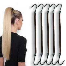 将图片加载到图库查看器，5/10pcs Ponytail Rubber Elastic Hook Hair Bands For Women Gum Hooks Hair Accessories Hair Ties Styling Tools Holder Bungee Bands Gorgeous Hair Accessories For Women
