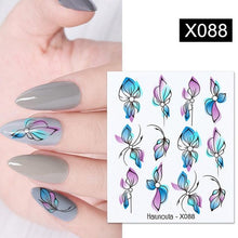 Load image into Gallery viewer, Geometry Line Stripe Nail Sticker Floral Butterfly Design Water Decals Slider Wraps Decoration Nail Art Accessories Water Transfer Nail Decals Sticker For Pretty Girl Self-Adhesive Nail Decals Designer Nail Stickers for Acrylic Decal Decoration
