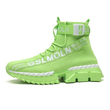 Load image into Gallery viewer, Fashion Flying Woven Sock Mens High Top Sneakers Men Non-slip Shoes Casual Shoes Running Modern Shoes Non Slip Athletic Tennis Walking Type Sneakers Hip Hop Style
