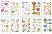 Load image into Gallery viewer, 10pcs Dinosaur Sticker Temporary Tatoo Waterproof Colorful Elegant Children Tattoos

