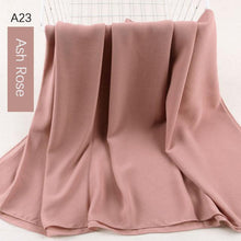 Load image into Gallery viewer, Fashion Soft Long Plain High Quality Premium Heavy Lightweight Elegant Chiffon Hijab Scarf  Scarves Hijabs Lightweight Islamic Head Wear Escharpe Shawls Long Shawls For Women
