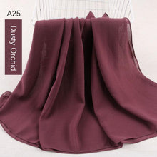 Load image into Gallery viewer, Fashion Soft Long Plain High Quality Premium Heavy Lightweight Elegant Chiffon Hijab Scarf  Scarves Hijabs Lightweight Islamic Head Wear Escharpe Shawls Long Shawls For Women

