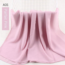 Load image into Gallery viewer, Fashion Soft Long Plain High Quality Premium Heavy Lightweight Elegant Chiffon Hijab Scarf  Scarves Hijabs Lightweight Islamic Head Wear Escharpe Shawls Long Shawls For Women
