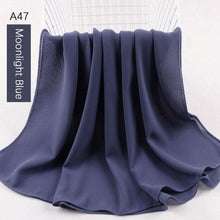 Load image into Gallery viewer, Fashion Soft Long Plain High Quality Premium Heavy Lightweight Elegant Chiffon Hijab Scarf  Scarves Hijabs Lightweight Islamic Head Wear Escharpe Shawls Long Shawls For Women
