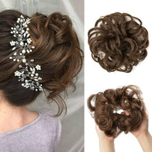 Load image into Gallery viewer, Hair Bun Extensions Messy Curly Elastic Hair Scrunchies Hairpieces Synthetic Chignon Donut Up-do Hair Pieces Clip in Hair Extension For Volumized Hair Buns For Girls
