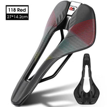 将图片加载到图库查看器，Ultra Light Comfortable Bicycle Saddle Mountain Road Bike Seat Soft Leather Hollow Breathable Cushion Seat Ergonomics Design Breathable Suspension Gel Bike Saddle Cushion For Mountain Bike Road Bike
