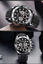 Load image into Gallery viewer, Men's Sports Multifunctional Quartz Watches Elegant Leather Strap Waterproof Modern Wristwatch For Men
