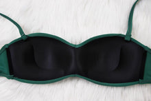 Load image into Gallery viewer, High Waist Bikini Set Women  Bikini Flower Swimwear Women High Waist Bikini Halter Two Piece Bathing Suits Tummy Control Swimsuit Push Up Swimwear Vintage Halter Neck Swimsuit Female Green Bathing Suit
