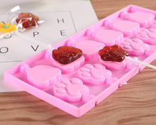 Load image into Gallery viewer, Silicone Lollipop Molds Chocolate And Candy Molds Cake Mold Variety Shapes Cake Pastry Decorating Form Silicone Bakeware Silicone Lollipop Mold Shape Of Swirl Heart Bunny Star Butterfly Little Bear Flower Sucker Molds Chocolate Hard Candy Molds
