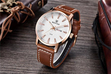 Load image into Gallery viewer, New Black Casual Fashion Simple Men's Watch Analog Quartz Waterproof Luxury Leather Strap Men Elegant Watch
