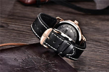 Load image into Gallery viewer, New Black Casual Fashion Simple Men's Watch Analog Quartz Waterproof Luxury Leather Strap Men Elegant Watch
