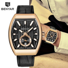 Load image into Gallery viewer, New Quartz Business Mens Luxury Watch Classic Retro Rectangle Analog Waterproof Fashion Leather Strap Wrist Watch
