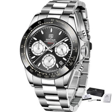 Load image into Gallery viewer, Stainless Steel Sports Men Watch Waterproof Business Chronograph Men Quartz Elegant Design Wristwatches
