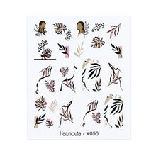 Load image into Gallery viewer, Black Lines Flower Leaves Water Decals Stickers Floral Face Marble Pattern Slider For Nails Summer Nail Art Decoration Summer Stickers on Nails Simple Summer Slider for Manicure Nail Art Watermark Manicure Decor
