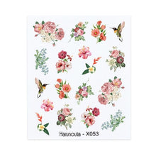 Load image into Gallery viewer, Black Lines Flower Leaves Water Decals Stickers Floral Face Marble Pattern Slider For Nails Summer Nail Art Decoration Summer Stickers on Nails Simple Summer Slider for Manicure Nail Art Watermark Manicure Decor
