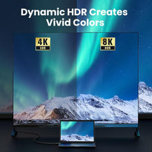 将图片加载到图库查看器，HDMI 2.1 Cable Ultra High Speed 8K60Hz 4K120Hz HDMI Splitter Cable 48Gbps Ultra High Speed 4K 120Hz Braided HDMI Cable Dynamic HDR Vision HDR 10 Compatible With UHD TV Laptop
