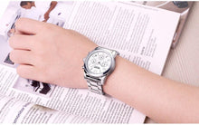 Load image into Gallery viewer, Multifunctional Business Women Watches Quartz Waterproof Stainless Watch Elegant Shine Round Design
