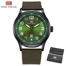 Load image into Gallery viewer, Casual Sport Mens Watch Luxury Green Round Design Waterproof Analog Quartz Classic Fashion Wrist Watch
