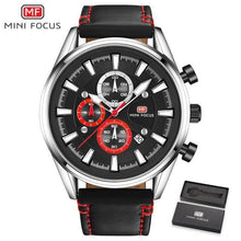 Load image into Gallery viewer, Brown Luxury Mens Watches Strong Leather Strap Modern Design Waterproof Multifunctional Business Wrist Watch
