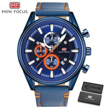 Load image into Gallery viewer, Brown Luxury Mens Watches Strong Leather Strap Modern Design Waterproof Multifunctional Business Wrist Watch
