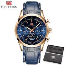 Load image into Gallery viewer, Black Luxury Men Watch Waterproof Multifunction Quartz Wrist Watches Elegant Leather Strap Sport Design
