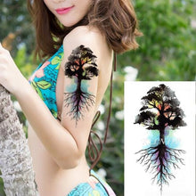 Load image into Gallery viewer, Waterproof Womens Temporary Sticker Tattoo Flower Rose Realistic Sketches For Arm Hand
