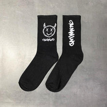 Load image into Gallery viewer, New Fashion Kawaii Cute Smilies Patterned Socks Pure Cotton Cartoon Pattern Hip Hop Style Breathable Mid Tube Socks Skateboard Socks Soft Long Sock for Men And Women

