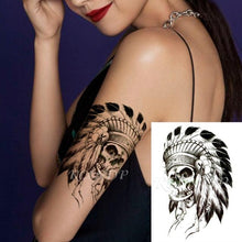 Load image into Gallery viewer, 57 Sheets Temporary Tattoo Stickers Set Waterproof Temporary Tattoo Waist Arm Modern Stylish Big Black Tattoos For Womens Mens

