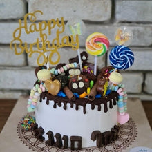 将图片加载到图库查看器，10pcs Glitter Happy Birthday Cake Topper Happy Birthday Cake Topper Happy Birthday Cupcake Topper Glitter Gold Decoration Bling Sparkle Decoration Sign Happy Birthday Cake Topper Girl Birthday Dessert Decor
