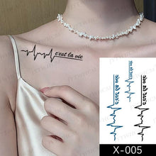 Load image into Gallery viewer, Elegant Small Waterproof Temporary Tattoo Sticker Makeup Flame Finger Black Square Rose Flower High Quality Design For Womens
