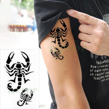 将图片加载到图库查看器，Luxury Different Waterproof Temporary Tattoo Sticker Snake Flower Fake Tattoo Body Art Adult Fashion Stickers For Womens Mens

