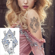 将图片加载到图库查看器，Luxury Different Waterproof Temporary Tattoo Sticker Snake Flower Fake Tattoo Body Art Adult Fashion Stickers For Womens Mens

