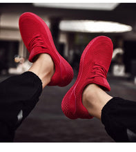 Load image into Gallery viewer, Men's Elegant Soft Sneakers Casual New Breathable Mesh Black Men Shoes Spring High Quality Tenis Shoes Lace Up Athletic Running Tennis Fashion Sneakers Comfortable Design
