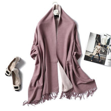 Load image into Gallery viewer, New Fashion Winter Soft Thick Warm Colorful Cashmere Scarf Elegant Escharpe Shawls Scarf Shawls Wraps Lightweight Lady Solid Scarves Fashion Tassels Blanket For Women

