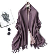 Load image into Gallery viewer, New Fashion Winter Soft Thick Warm Colorful Cashmere Scarf Elegant Escharpe Shawls Scarf Shawls Wraps Lightweight Lady Solid Scarves Fashion Tassels Blanket For Women
