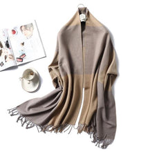 Load image into Gallery viewer, New Fashion Winter Soft Thick Warm Colorful Cashmere Scarf Elegant Escharpe Shawls Scarf Shawls Wraps Lightweight Lady Solid Scarves Fashion Tassels Blanket For Women
