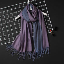 Load image into Gallery viewer, Fashion Winter Solid Soft Scarf Cashmere Lightweight Scarves Shawls Cashmere Escharpe Scarfs Lightweight Shawls Hijabs Shawls Escharpe Elegant Wrap Blanket Bandana Tassel For Lady

