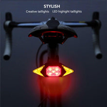 Load image into Gallery viewer, Smart Bike Light Wireless Remote Control Cycling Turning Signal Taillight USB Bicycle Rechargeable Rear Light Turn Signals With Wireless Remote Rechargeable Safety Warning Cycling Light Fits On Any Bicycle
