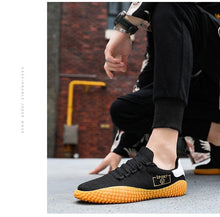 将图片加载到图库查看器，Men's Black Sneakers Mesh Breathable Shoes Male Fashion Black Athletic Footwear Flat Casual Walking Shoes Breathable Casual Shoes Couple Fashion Lace Up Mens Sneakers
