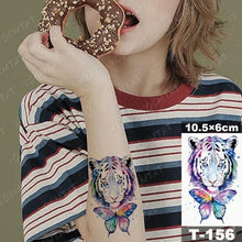 Load image into Gallery viewer, New Waterproof Temporary Tattoo Sticker Deer Animal Flash Tatoo Black Line Body Art Small Decorative Design For Womens Boys

