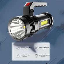 Load image into Gallery viewer, Rechargeable Handheld Flashlights Waterproof  3 Switch Mode Powerful High Lumens Spotlight Fashlight High Power Portable LED Waterproof Outdoor Long Lasting Spot Light Flashlight For Home &amp; Outdoor Use
