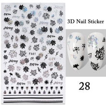 将图片加载到图库查看器，Maple Leaves 3D Nail Stickers Fall Leaf Flowers Line Sliders For Nails Self Adhesive Stickers Autumn Manicuring Decals Transfer Nail Decals Sticker For Pretty Girl Self-Adhesive Nail Decals Designer Nail Stickers for Acrylic
