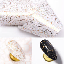 Load image into Gallery viewer, Glitter Marble Series Nail Transfer Foil Stickers Gold White And Black Bright Slider For Nails Decoration Manicures Marble Nail Art Stickers Water Transfer Nail Decals Full Wraps Gradient Acrylic Nail Kits for Women Manicure Decoration Accessory
