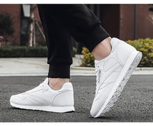 Load image into Gallery viewer, Autumn Womens Mens Sneakers Black Fashion Vulcanized Shoes Lace-up Casual Flats Light Couple Fashion Sneakers Breathable Casual Comfortable Lightweight Sneakers
