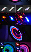 Load image into Gallery viewer, Bike Spoke Light Bicycle Wire Tyre Silicone LED Cycling Wheel Wire Warning Glowing Lamp Ultra Bright Waterproof Bicycle Spoke Lights Cycling Decoration Safety Warning Tire Strip Light
