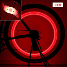 Load image into Gallery viewer, Bike Spoke Light Bicycle Wire Tyre Silicone LED Cycling Wheel Wire Warning Glowing Lamp Ultra Bright Waterproof Bicycle Spoke Lights Cycling Decoration Safety Warning Tire Strip Light
