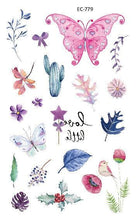 Load image into Gallery viewer, 1 Pc Butterfly 3D Temporary Tattoo 52 Style Waterproof Butterfly Tattoos Stickers Temporary Colorful Design For Womens
